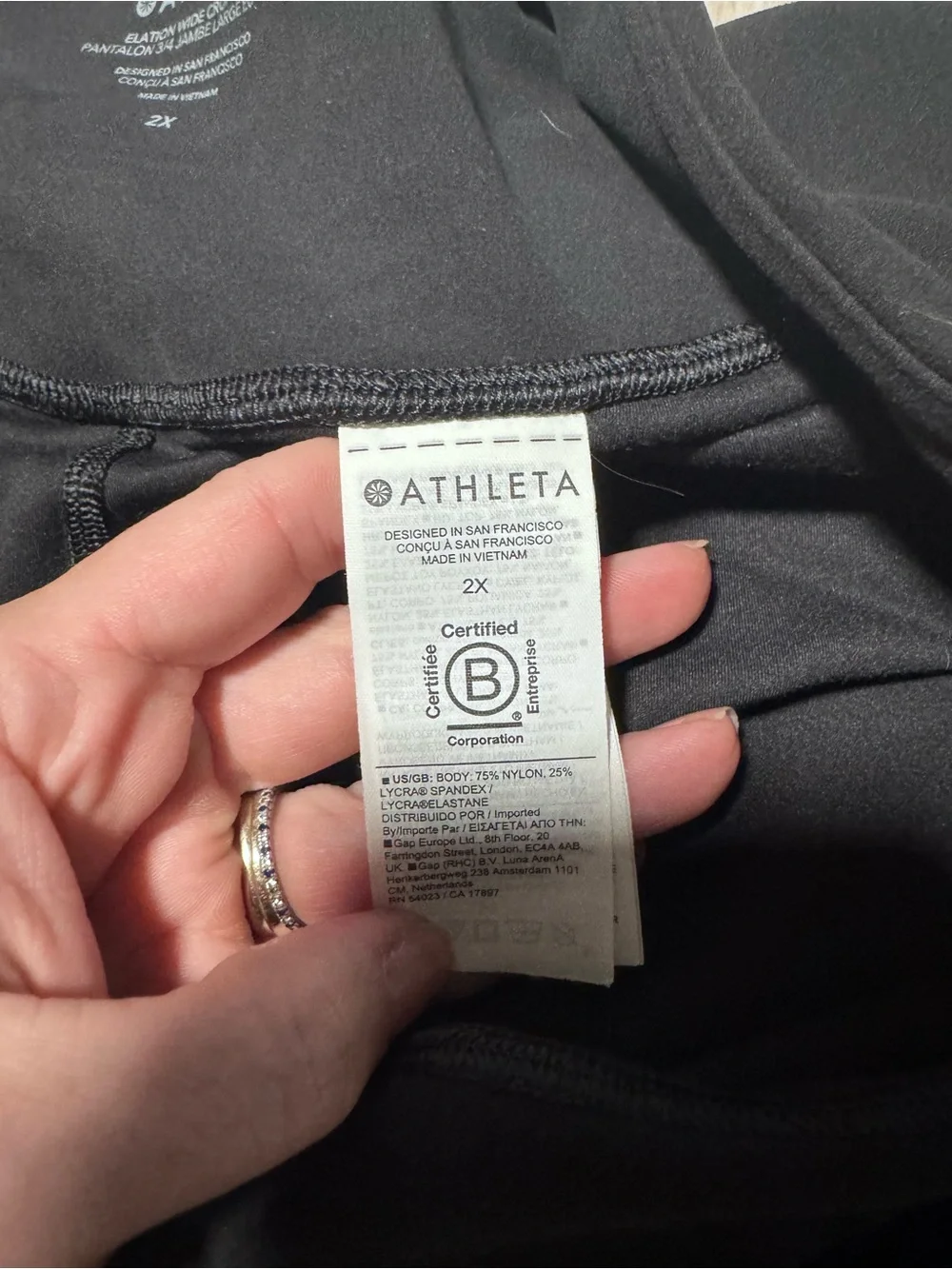 Athleta ELATION WIDE CROP PANT Black Size 2x